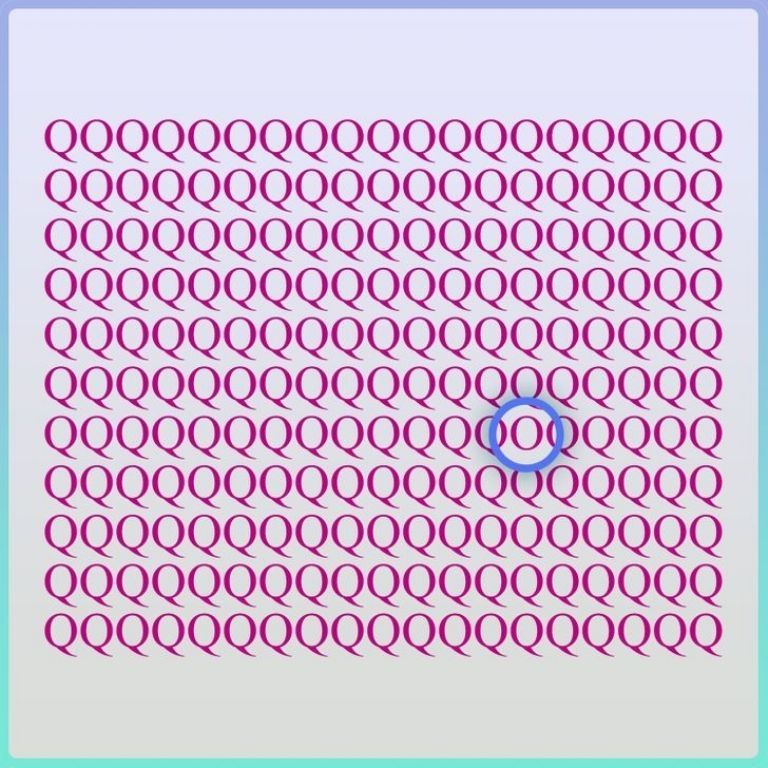 Et utfordrende IQ-puslespill: bare de heldige vil finne den skjulte bokstaven 'O'